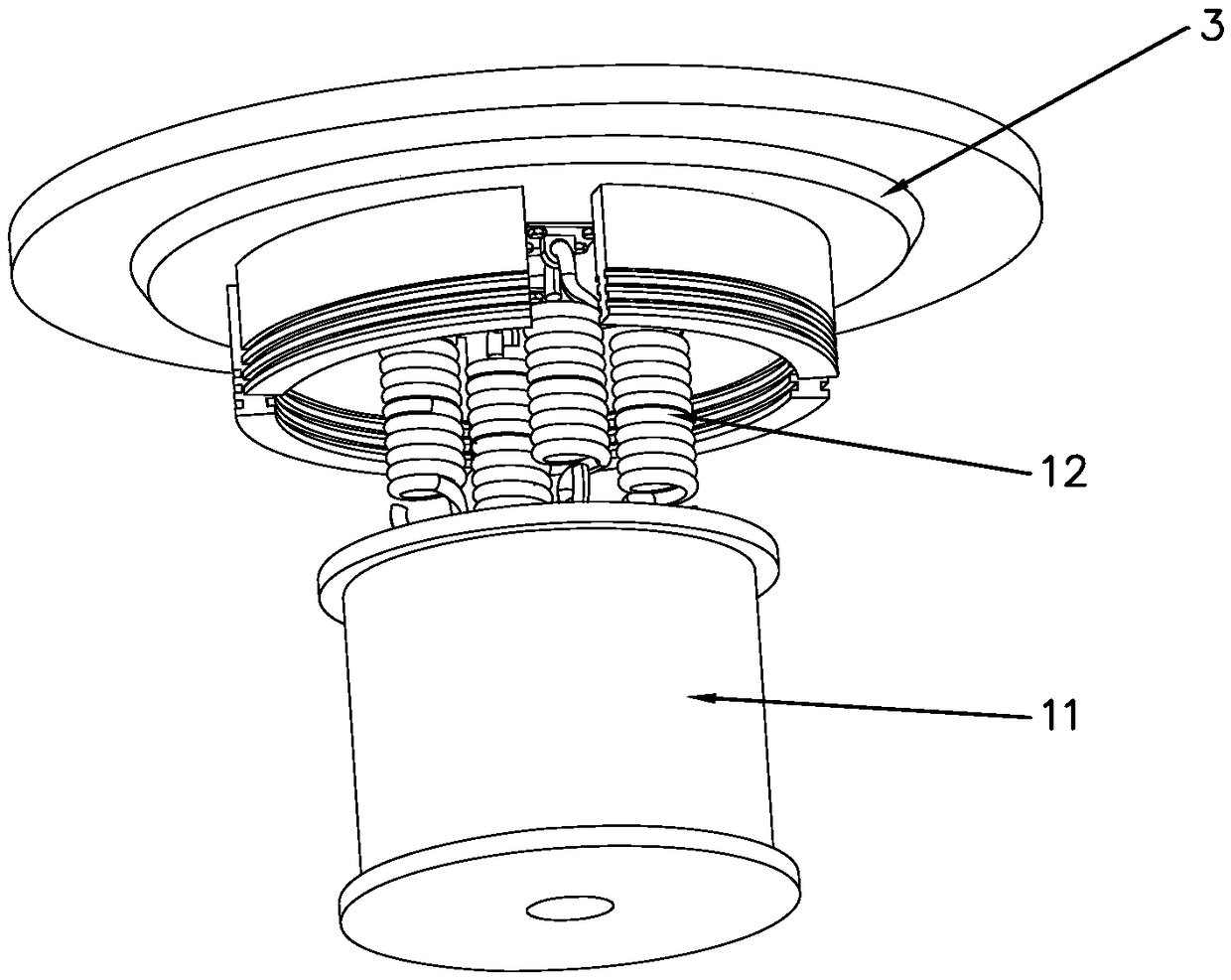 Eddy current dynamic vibration isolator and vibration isolation method thereof