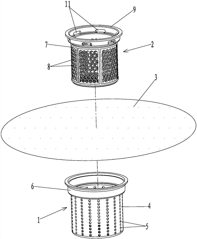 Filter element structure and processing method thereof