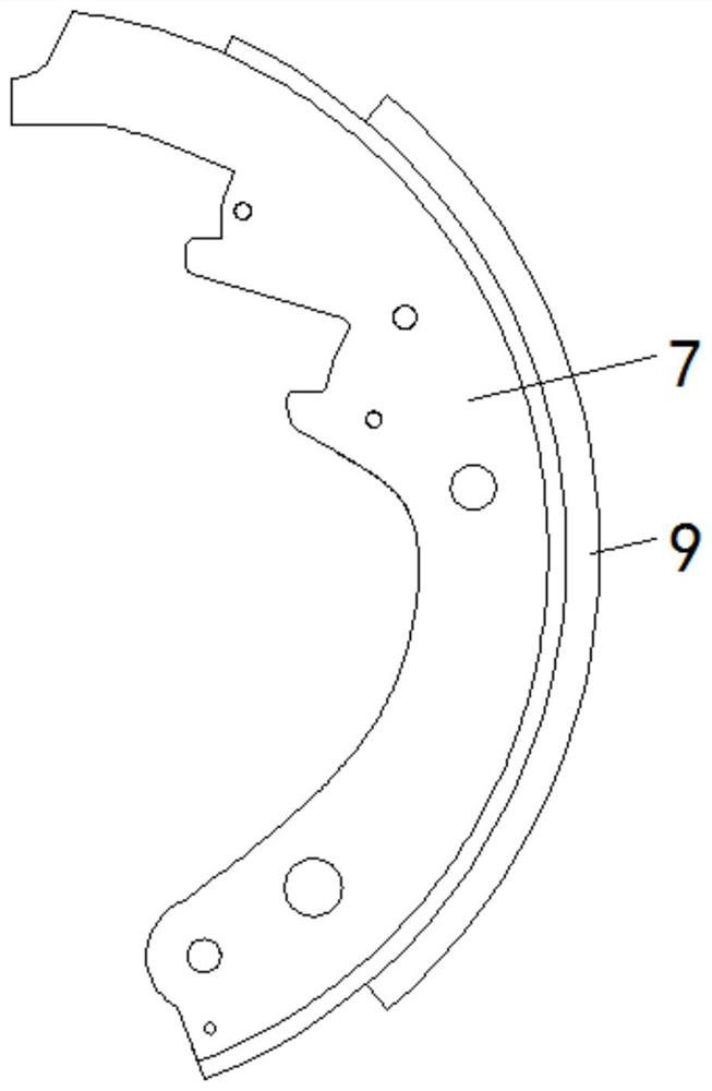 A drum brake with long service life and good safety performance