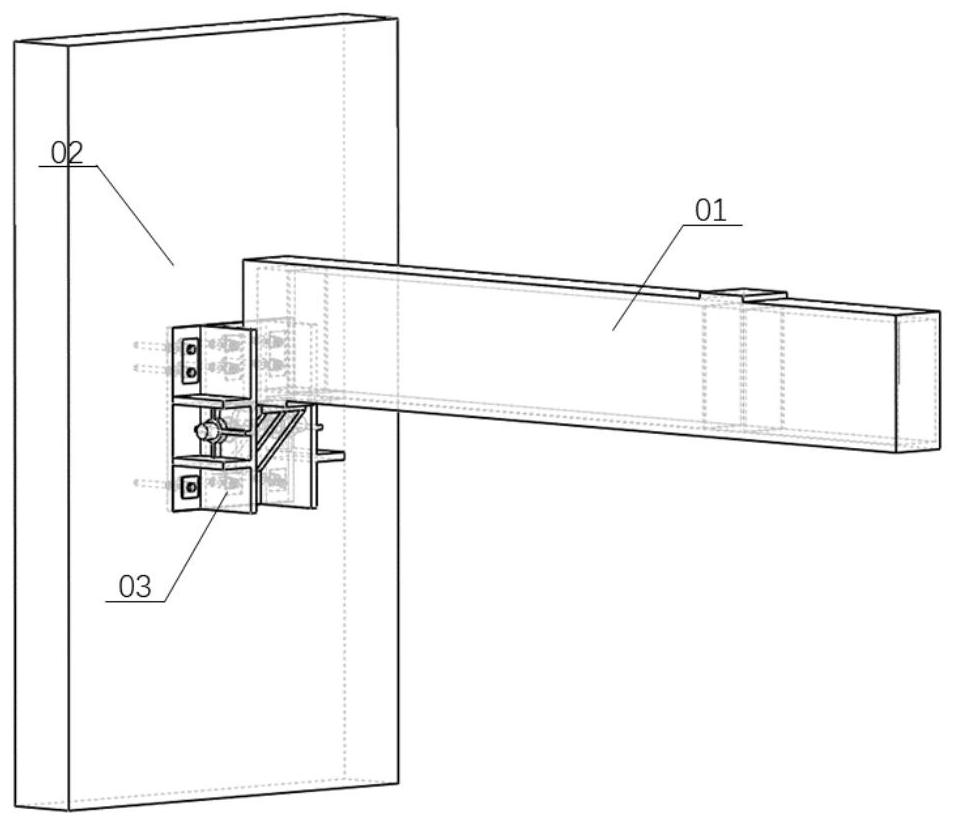 Overturning-free beam shelving bracket of movable arm tower crane and mounting method