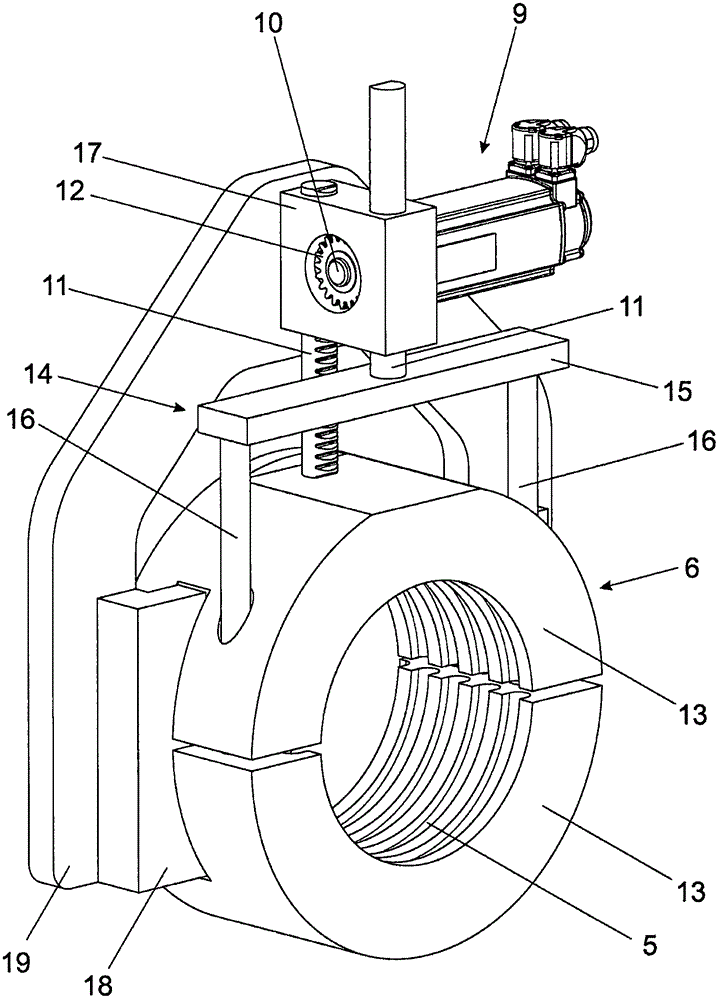 Closing unit of a shaping machine