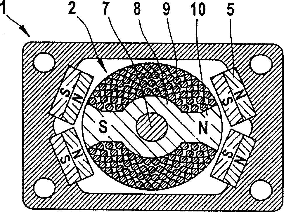 Electric motor for a small-scale electrical appliance