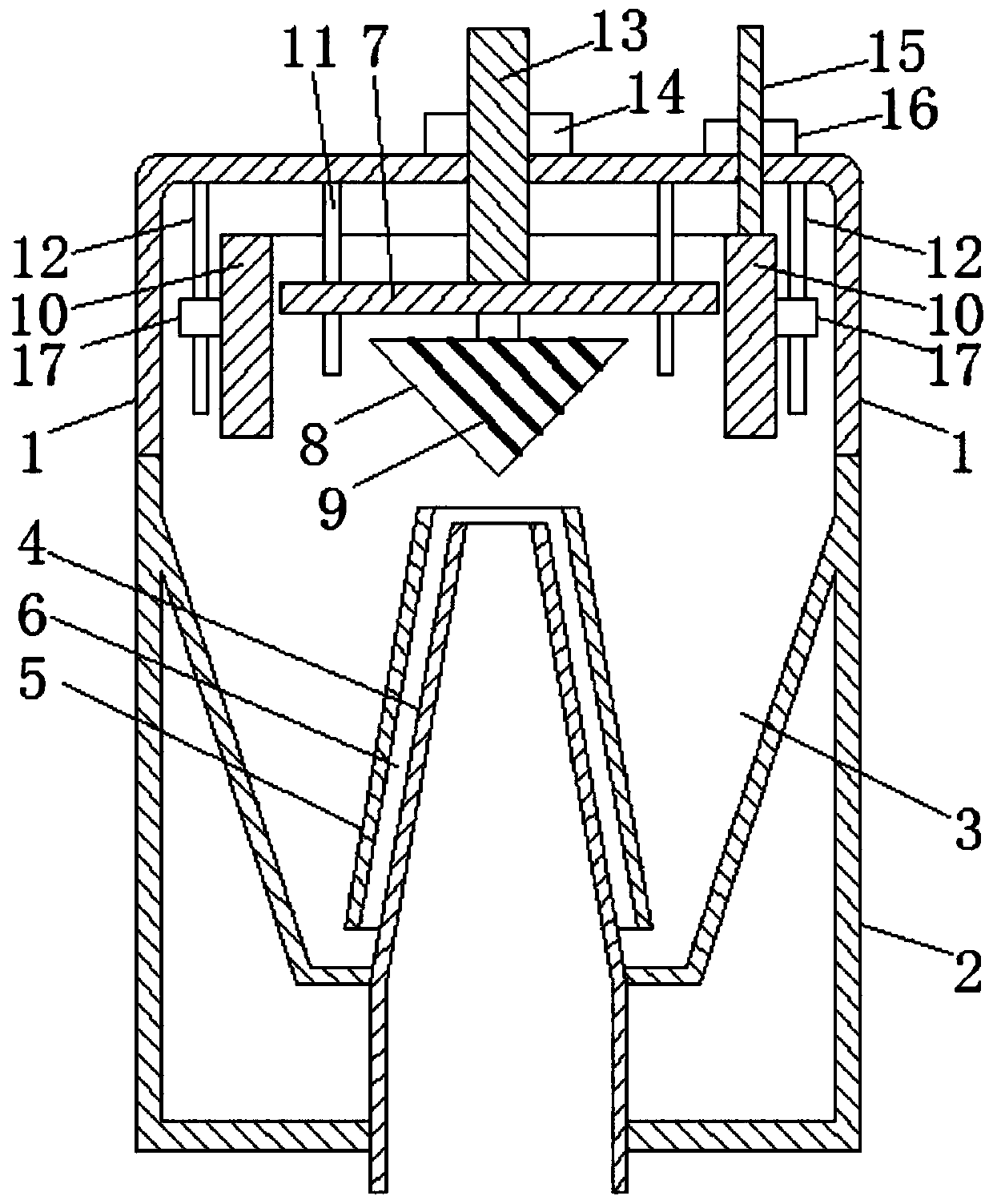 Atomizing cup having atomizing granule adjusting function