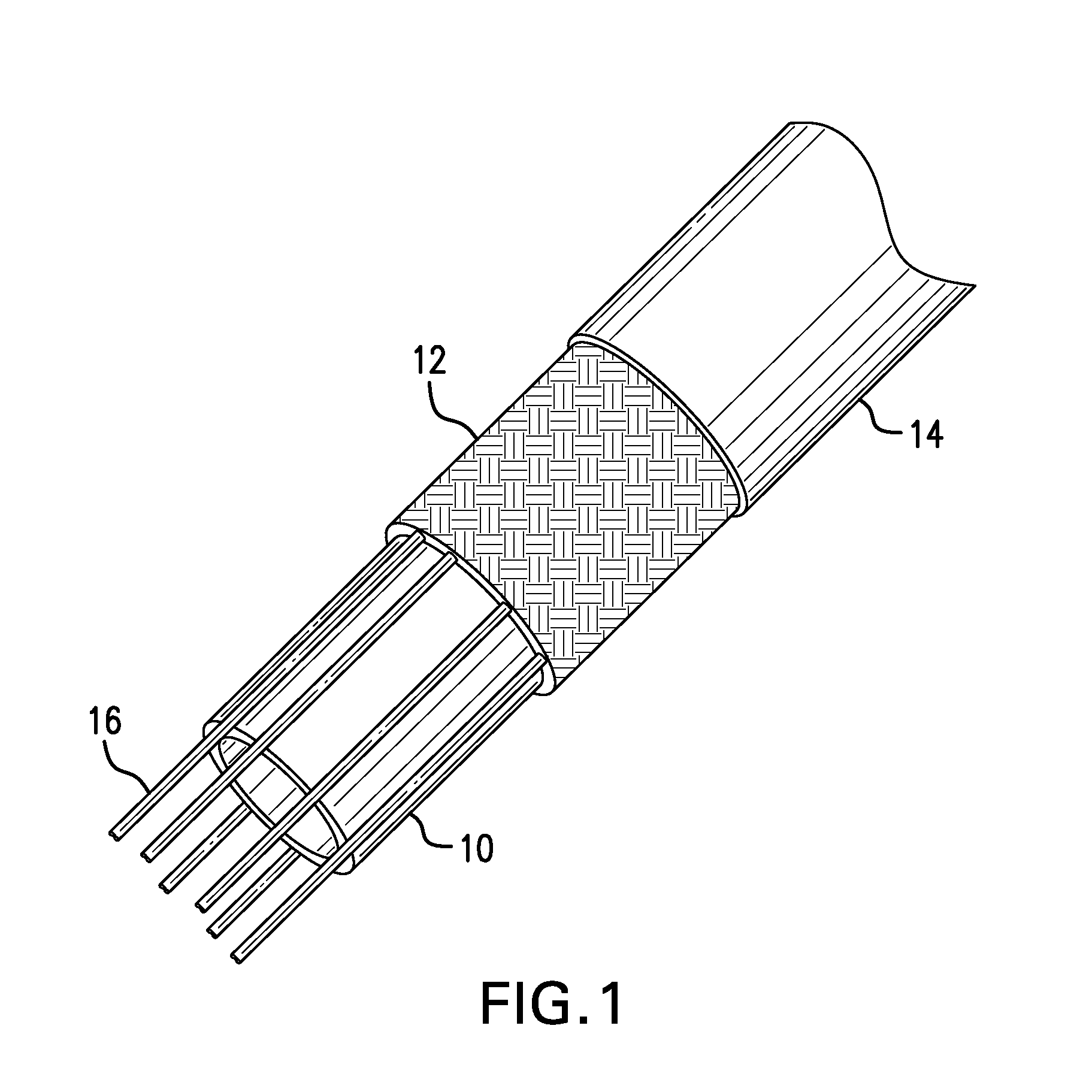 High pressure highly flexible, stable in length, thermoplastic hose and method of making the same