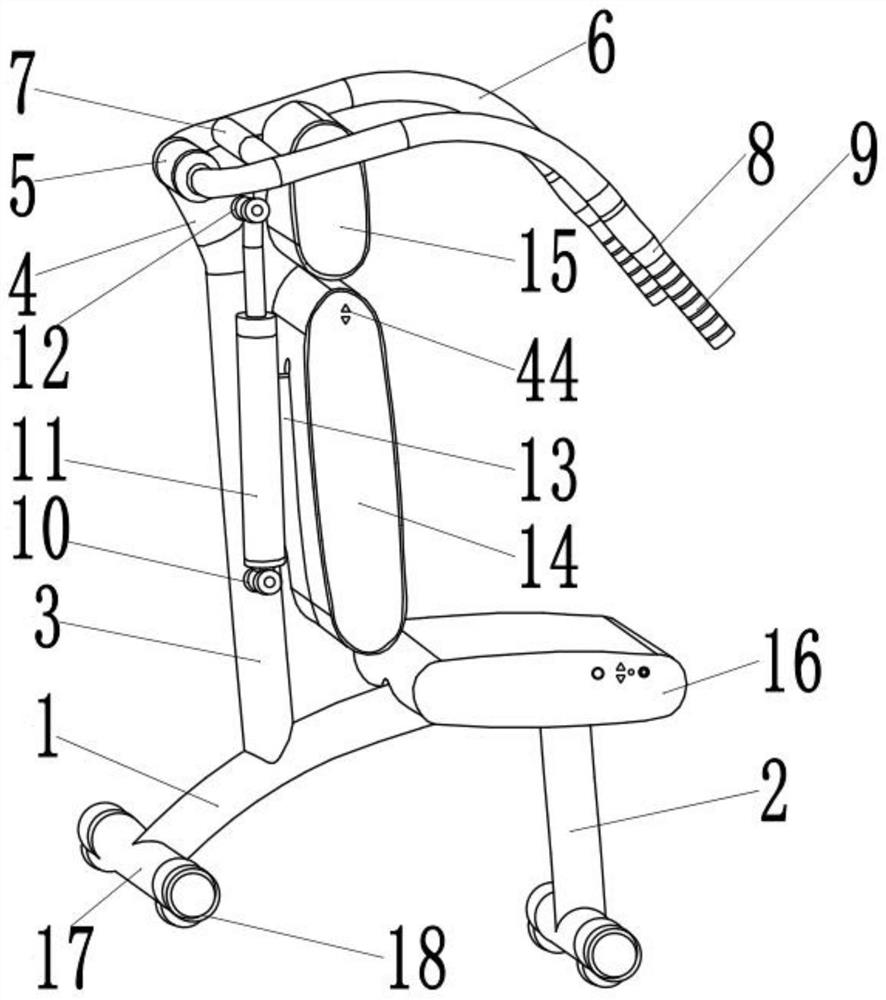 Sitting type high-tension dorsal muscle rehabilitation training machine