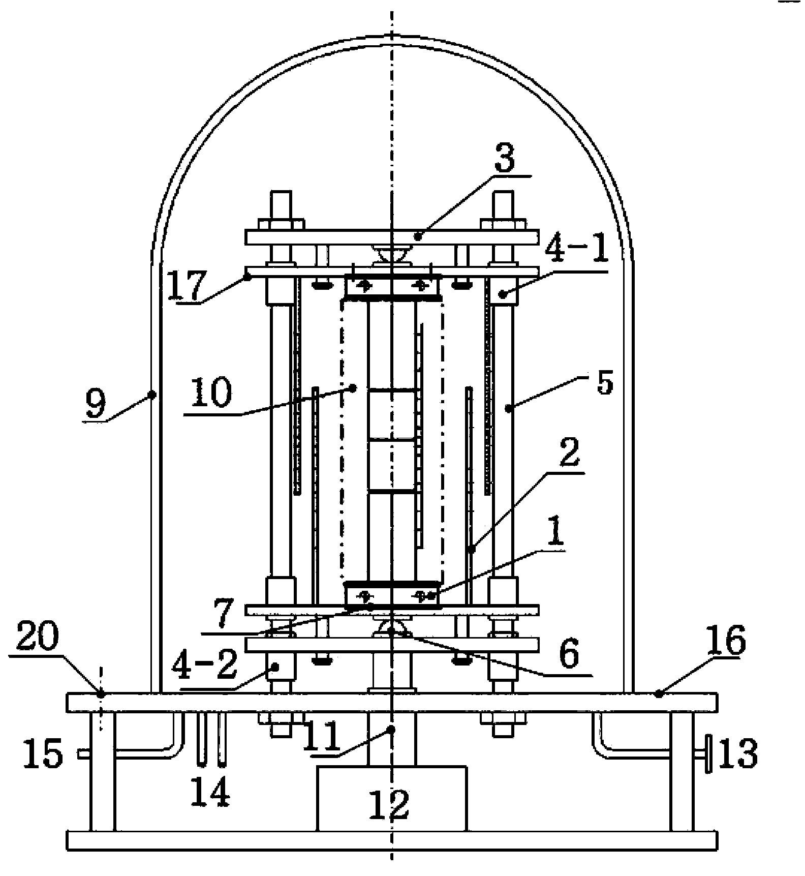 Testing method for testing solid-solid contact thermal resistance by using forward and reverse bidirectional heat flux method