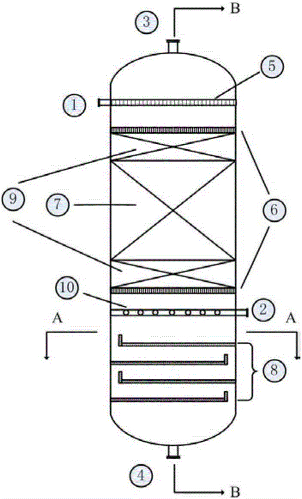 Multiphase reactor used in ethylene carbonate synthesis