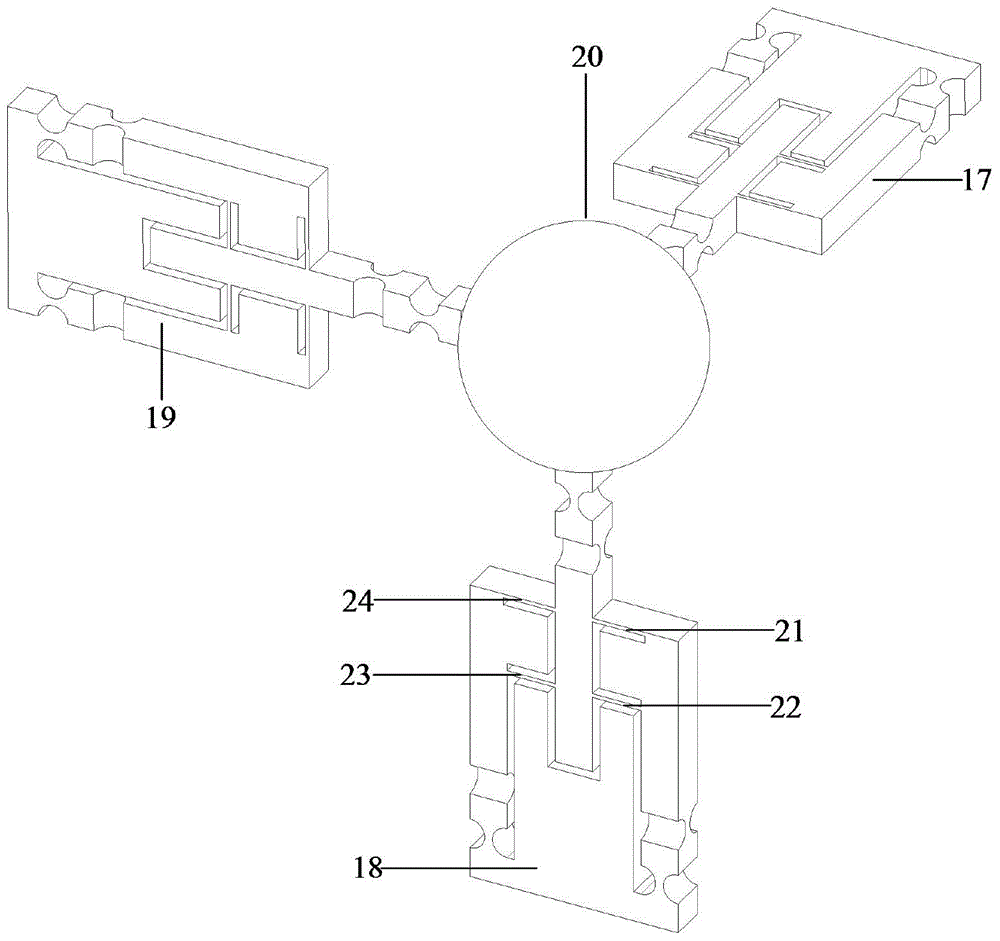 Sensitive element of three-dimensional micro force sensor based on flexible mechanism