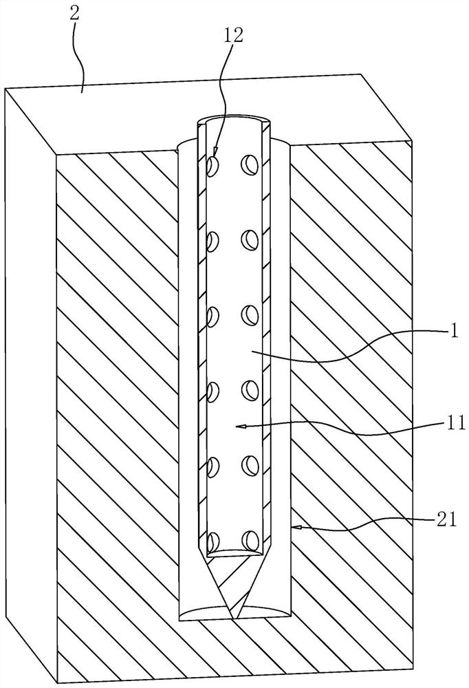 Grouting anchor rod structure and using method thereof