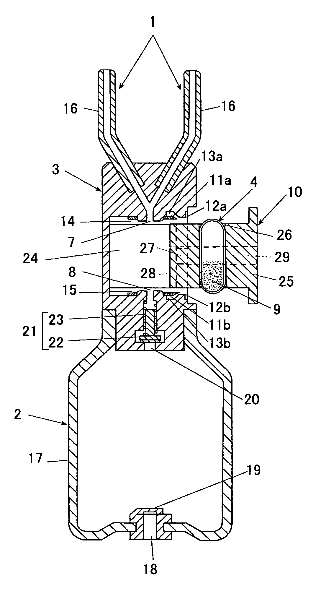 Device to deliver a powdery medicine into nasal cavity