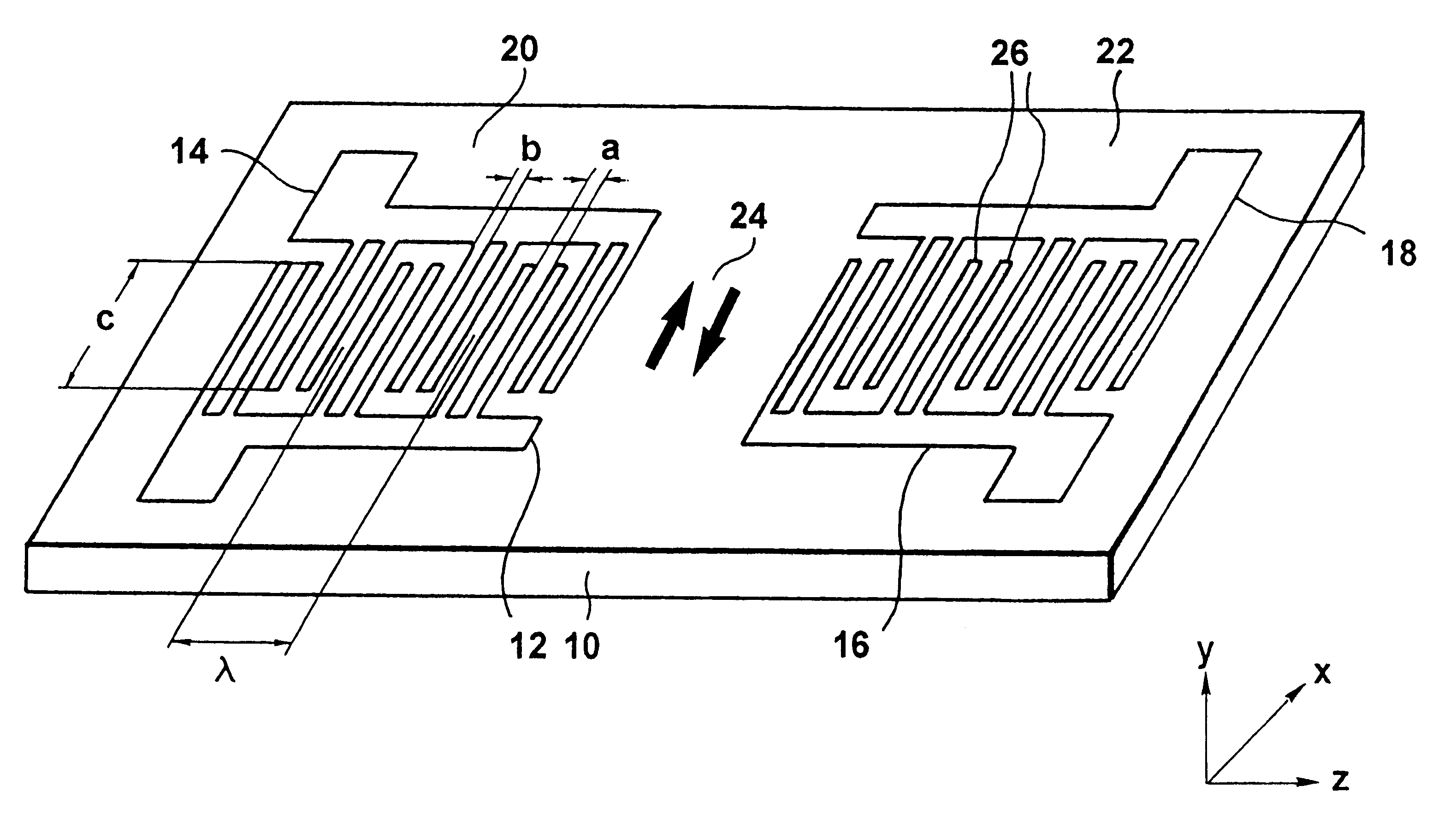 Surface wave liquid sensor