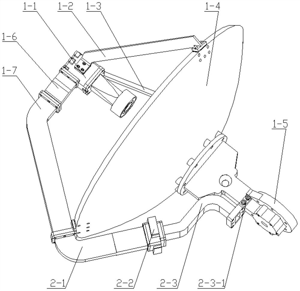 Movable spot beam antenna suitable for Mars surface landing and patrol detection