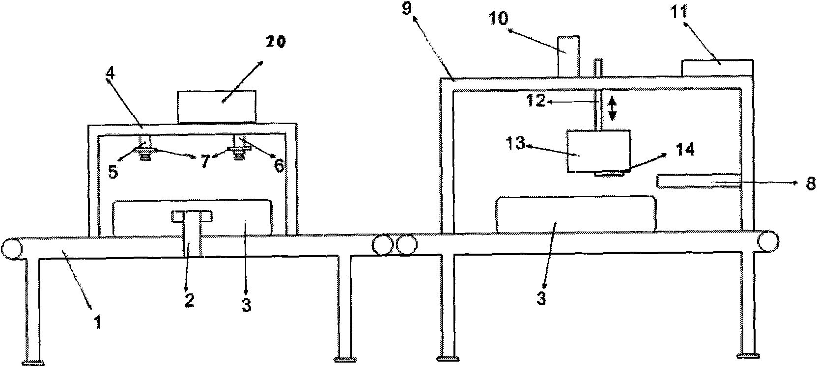 Tire laser marking device and method based on machine vision identity