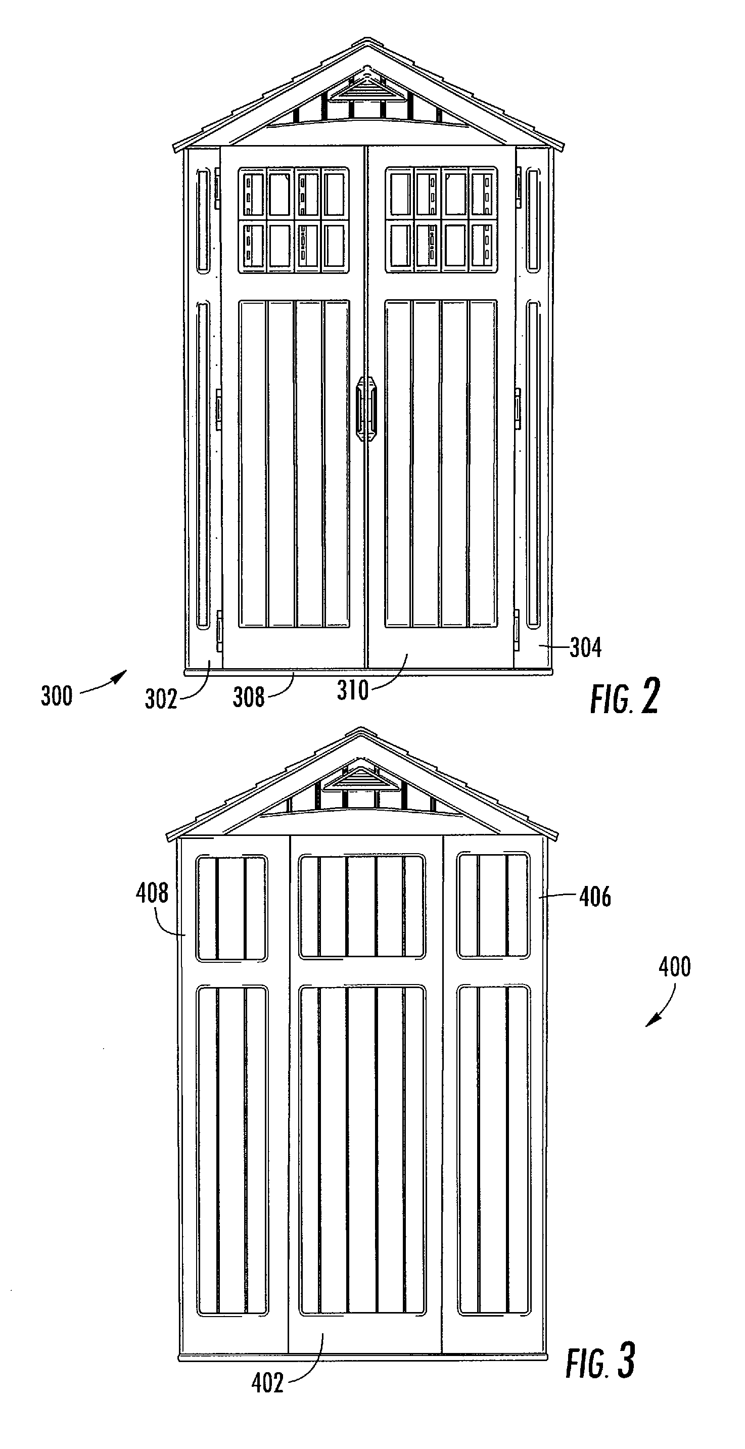 Blow molded modular shed