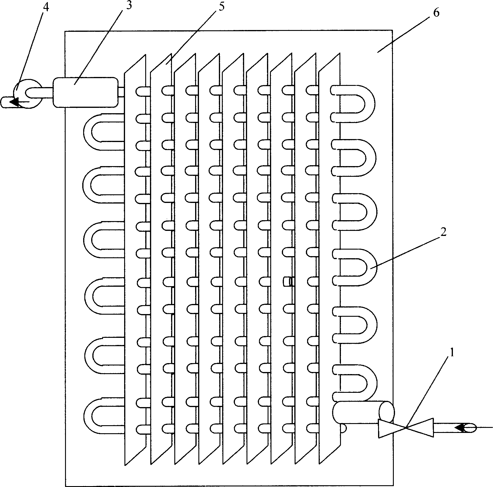 Hot water evaporimeter of solar heat energy conversion system