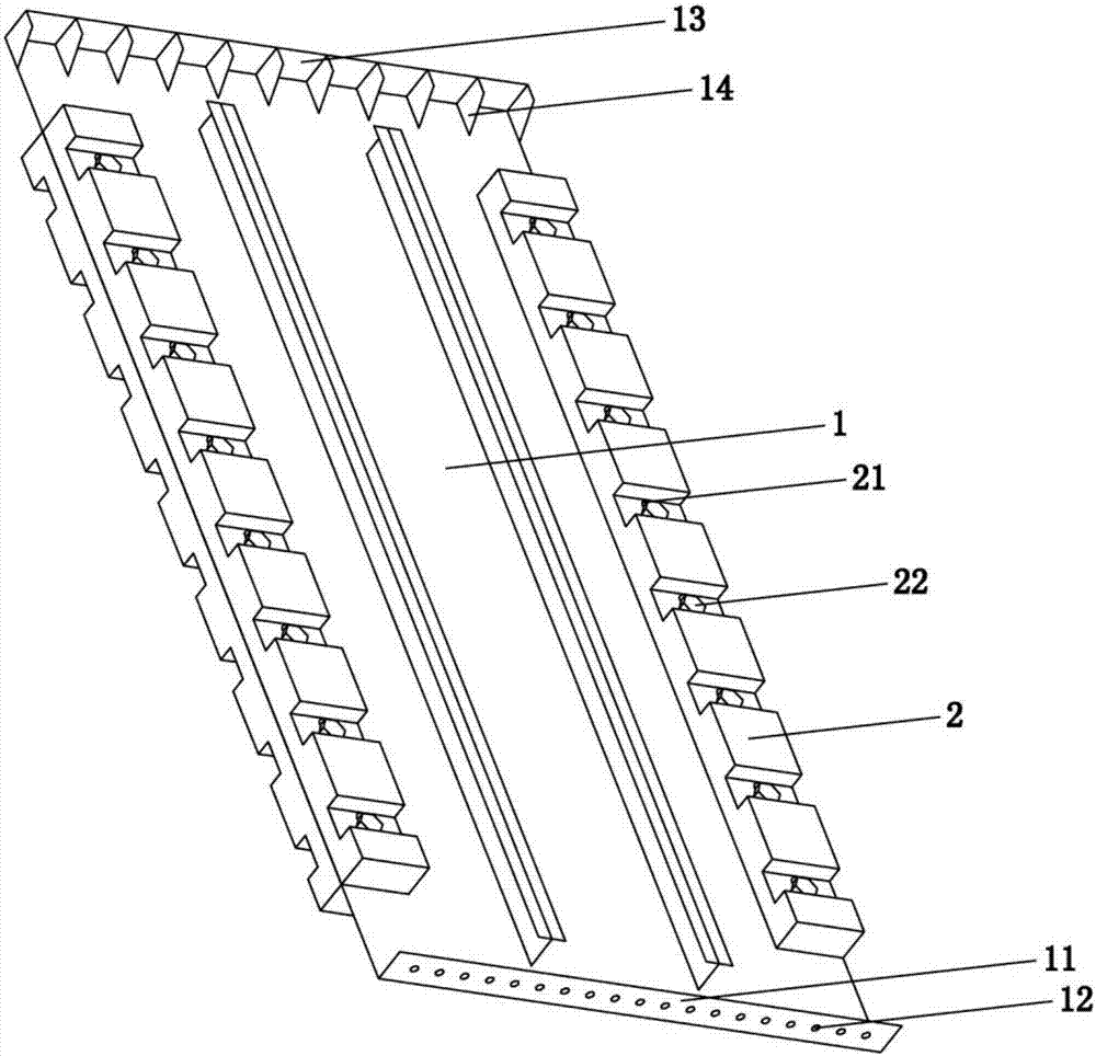 Testing device for ship single decks