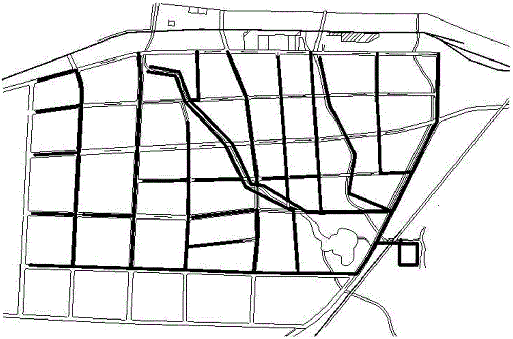 Calculation method for optimizing municipal drainage network plane layout design