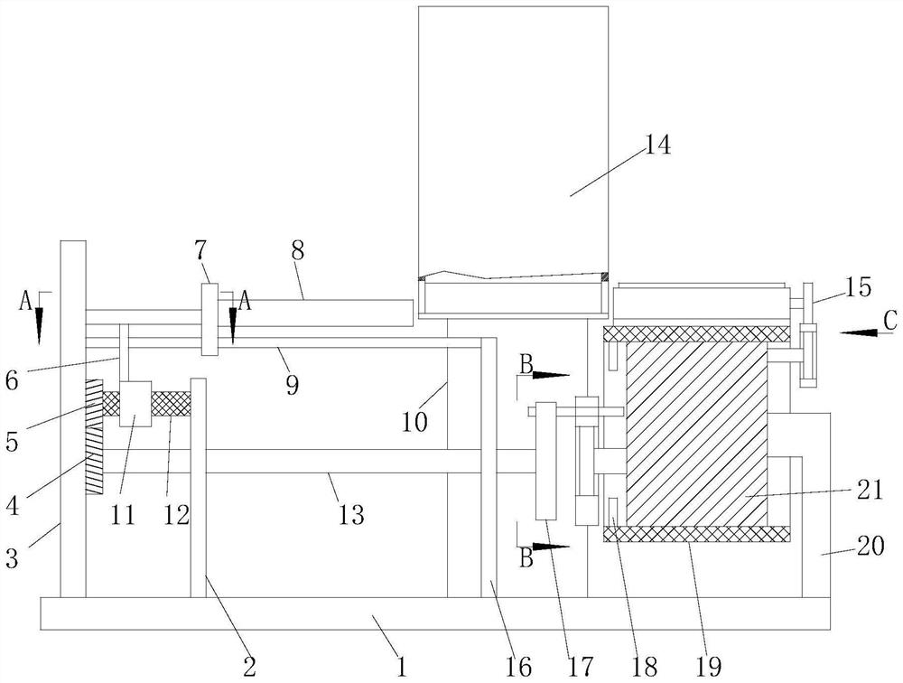 Material taking and feeding device for mechanical automatic part machining