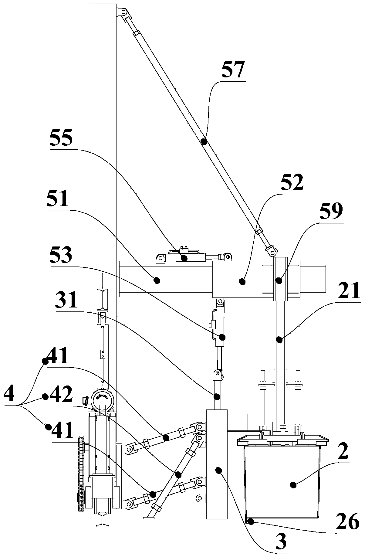 Tunnel groove forming die trolley