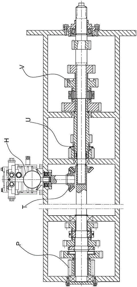 Clutch-operation-free gearshift transmission for caterpillar equipment