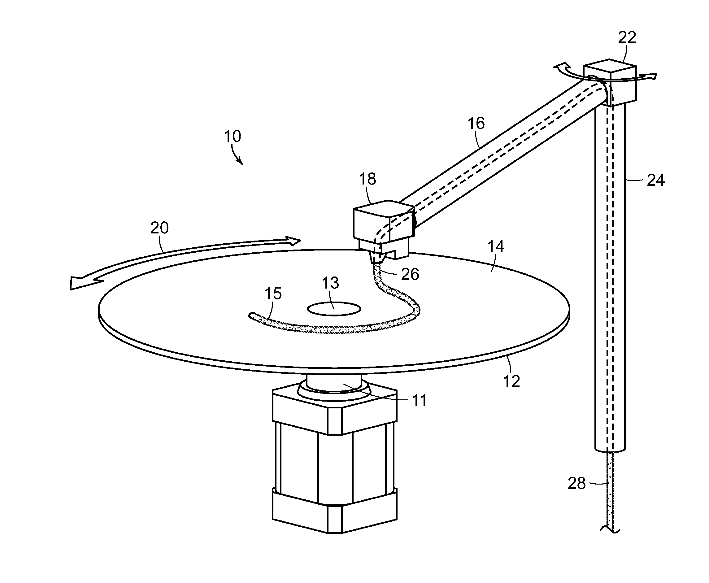 3D printer system having a rotatable platform, metal flake filament, multiple heaters, and modularity