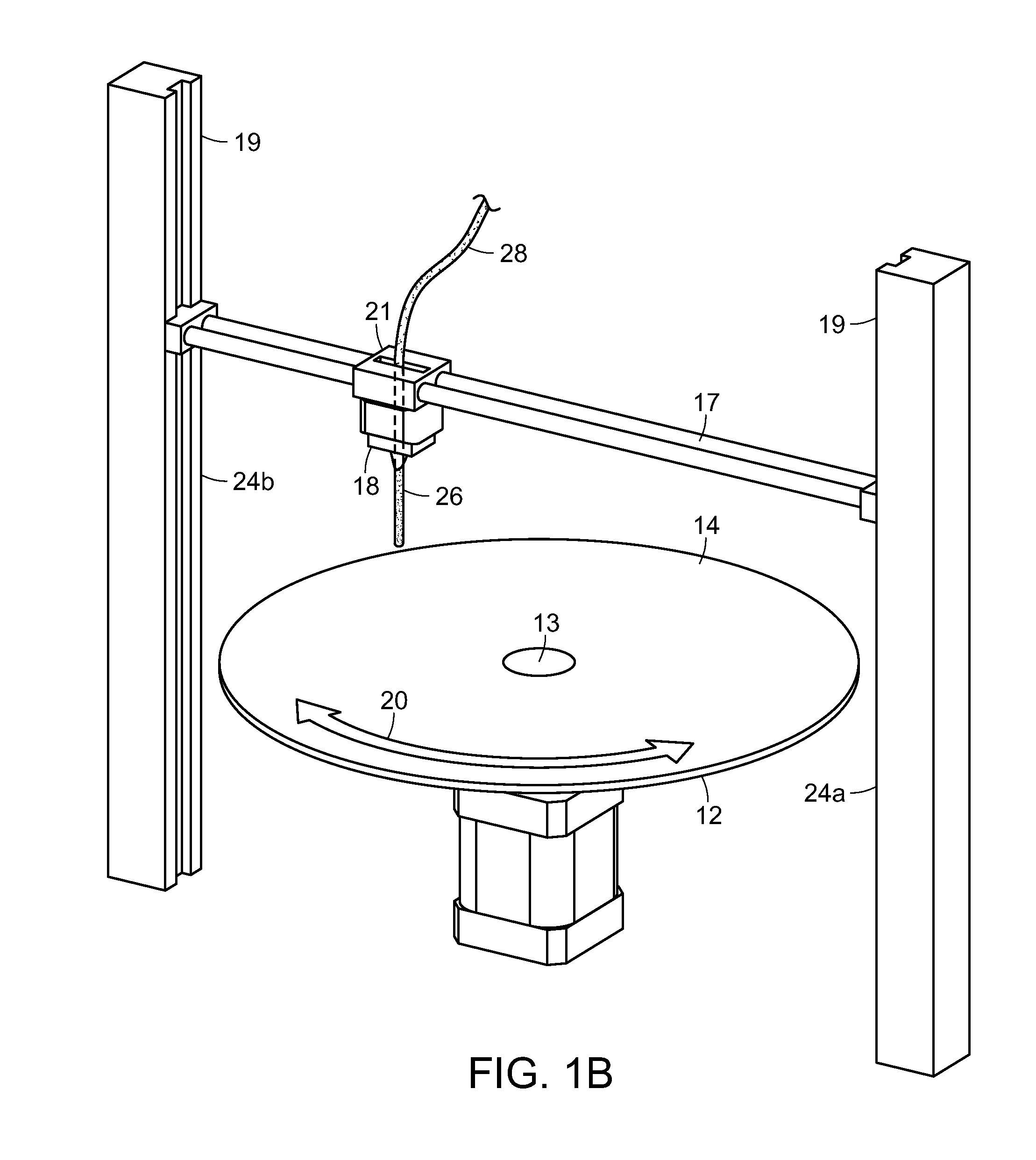 3D printer system having a rotatable platform, metal flake filament, multiple heaters, and modularity