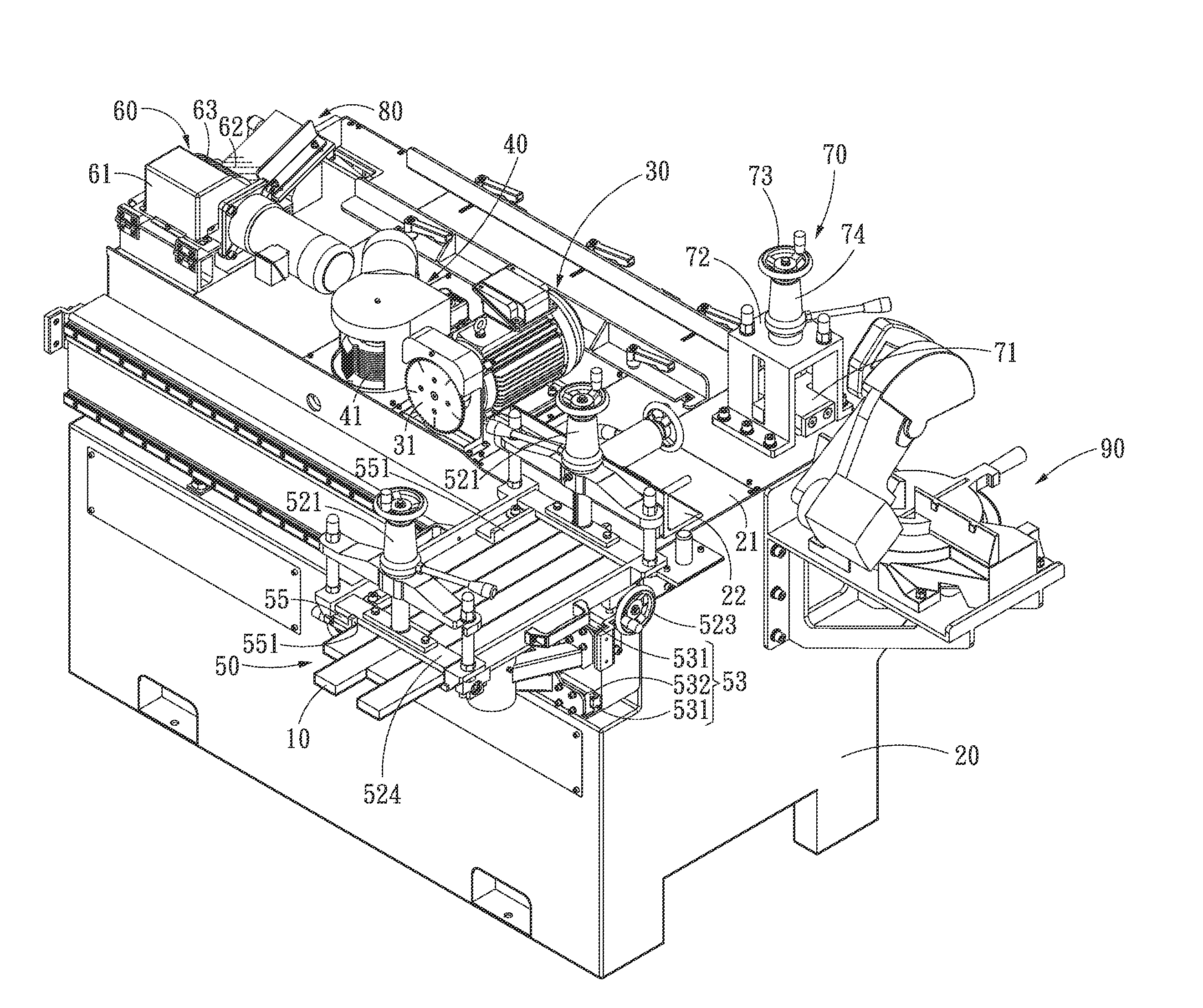 Wooden tenon press and connection machine