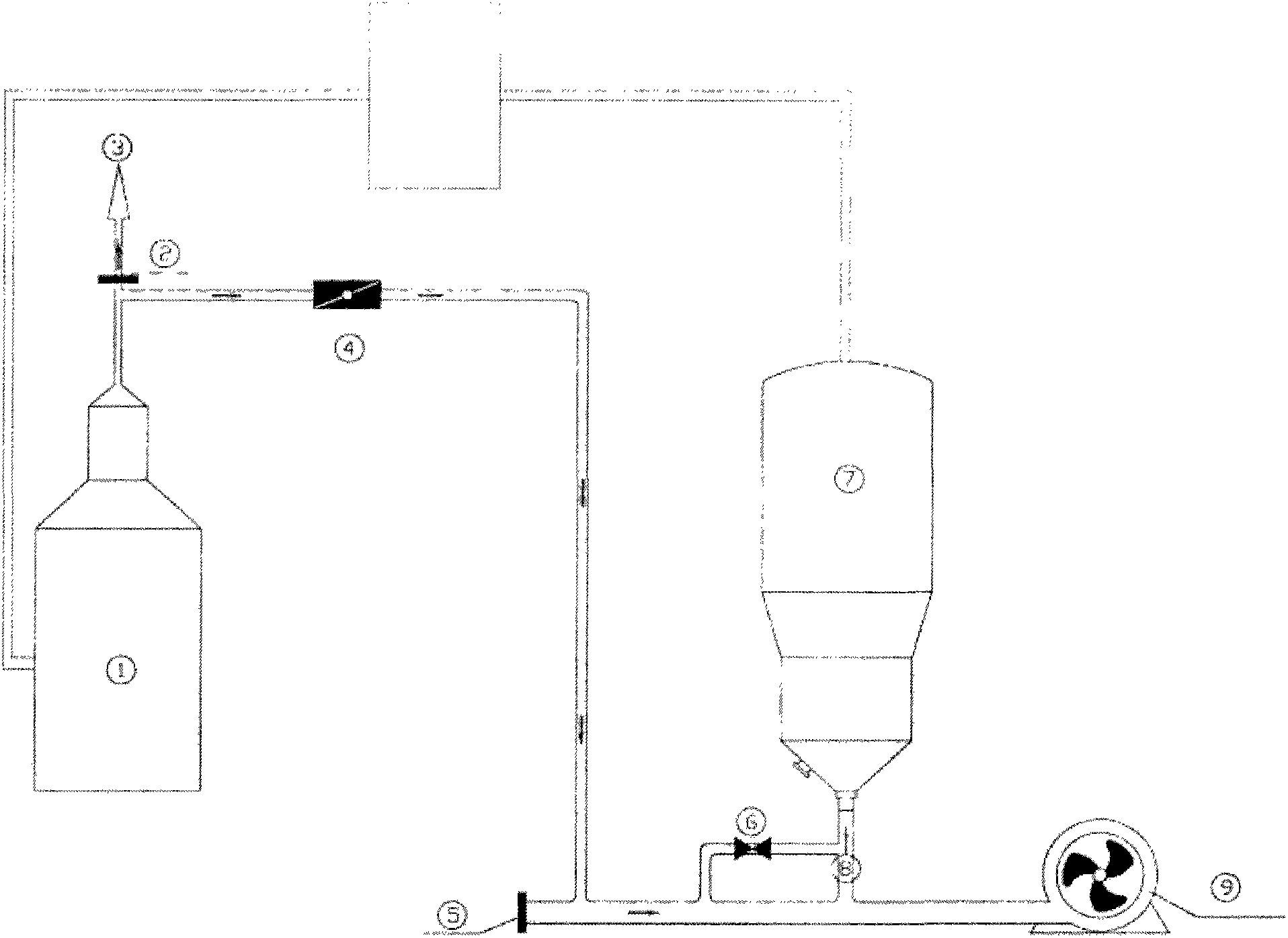 Recycling method of tail gas from pyrolusite reduction and sulfuric acid coproduction in fluidized bed furnace