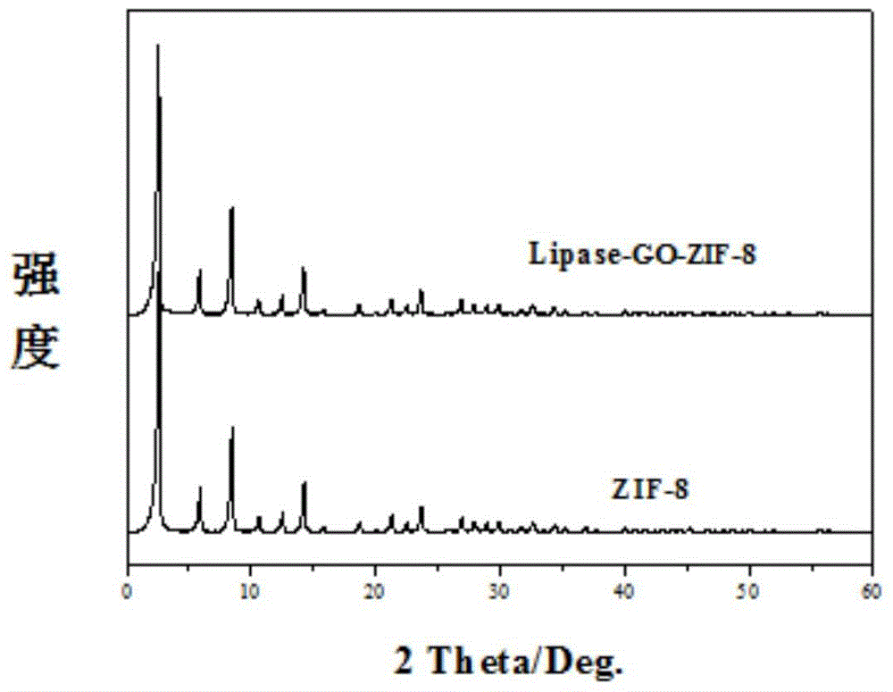 Enzyme-GO-MOFs nano composite catalyst and preparation method thereof