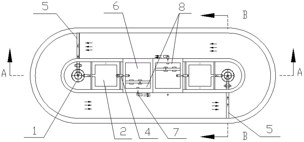 Circuit-type fishpond breeding system integrating circulating water treatment process