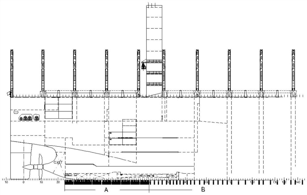 Method for placing large-weight hull in dock during construction and high-bearing anti-settling docking block