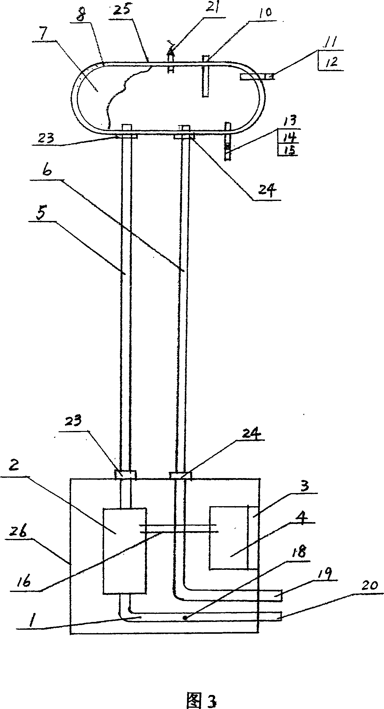 Induction heating type electrically-heated boiler for naturally circulated hot water heating system