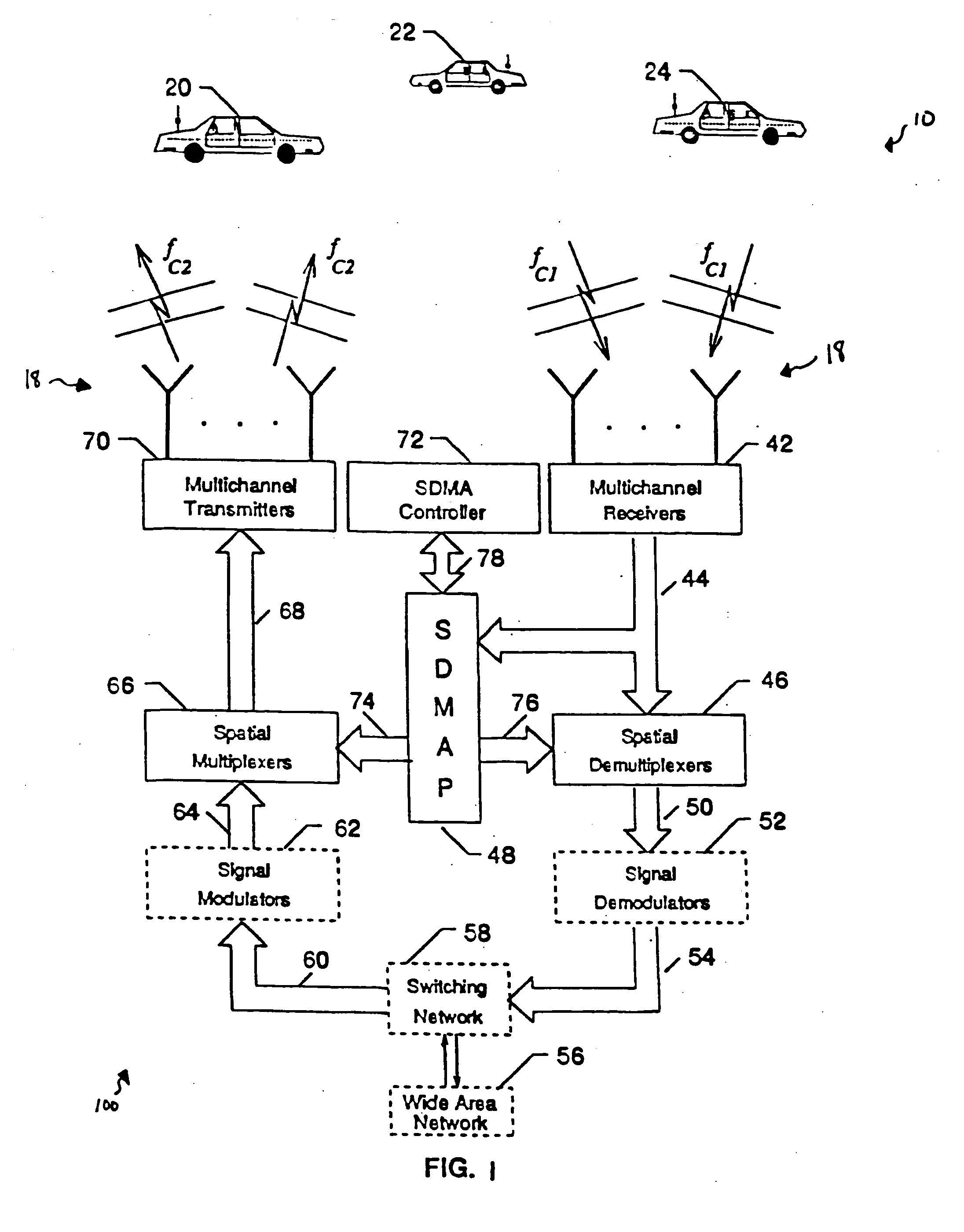 Reassigning channels in a spatial diversity radio communications system