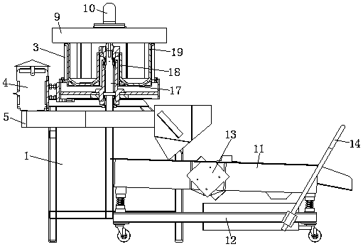 Integrated dry grinding type eddy grinding machine