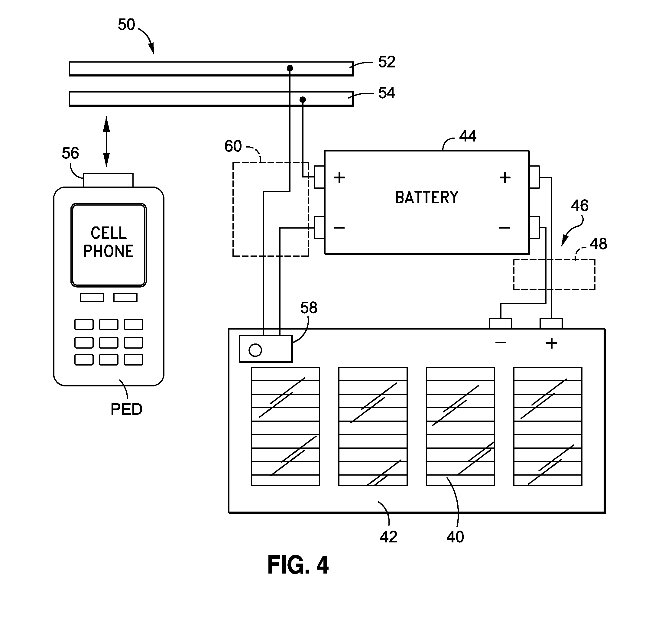 Portable electronic device carrier with charging system