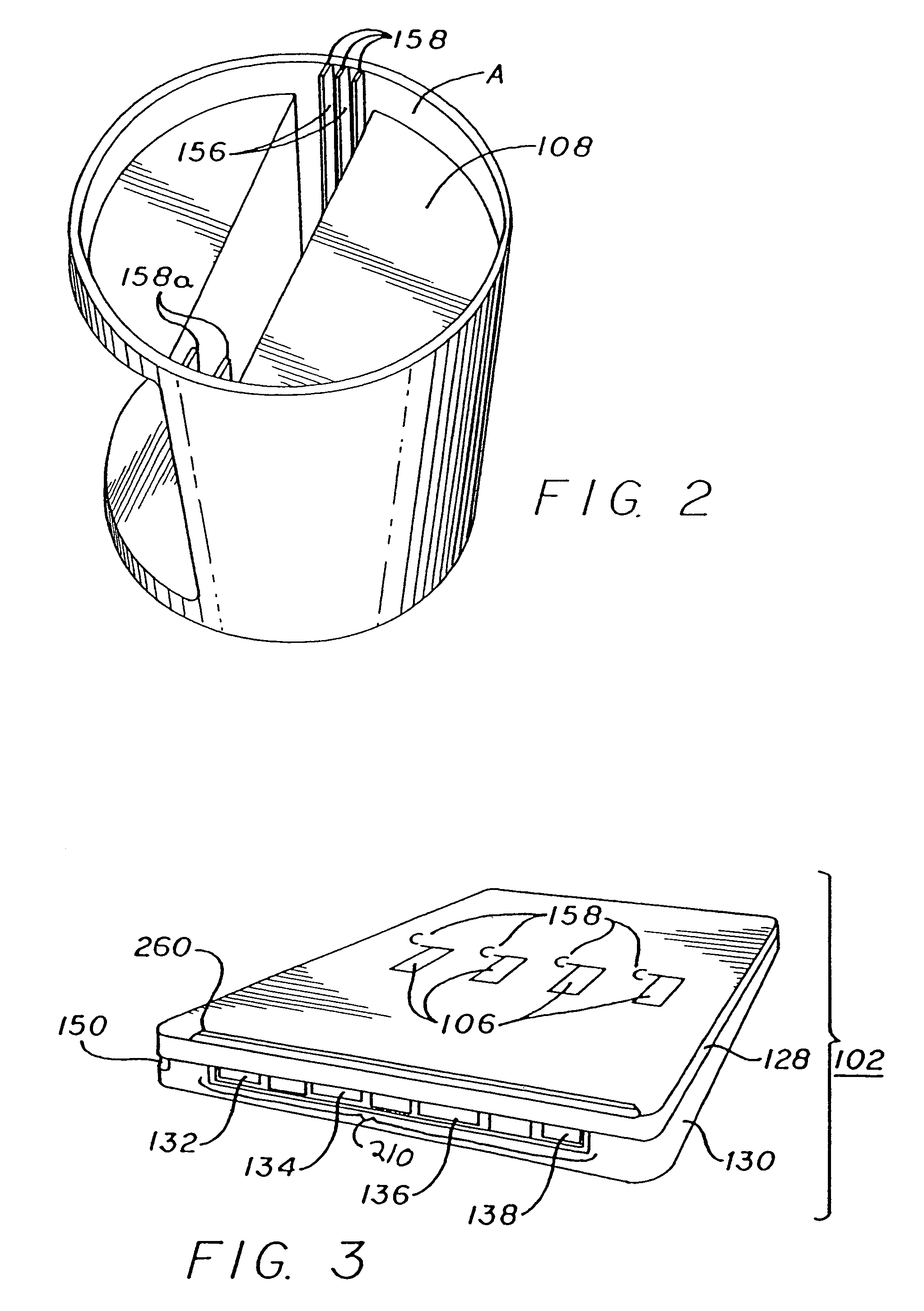 Slide-in cassette for a cup for testing of drugs of abuse