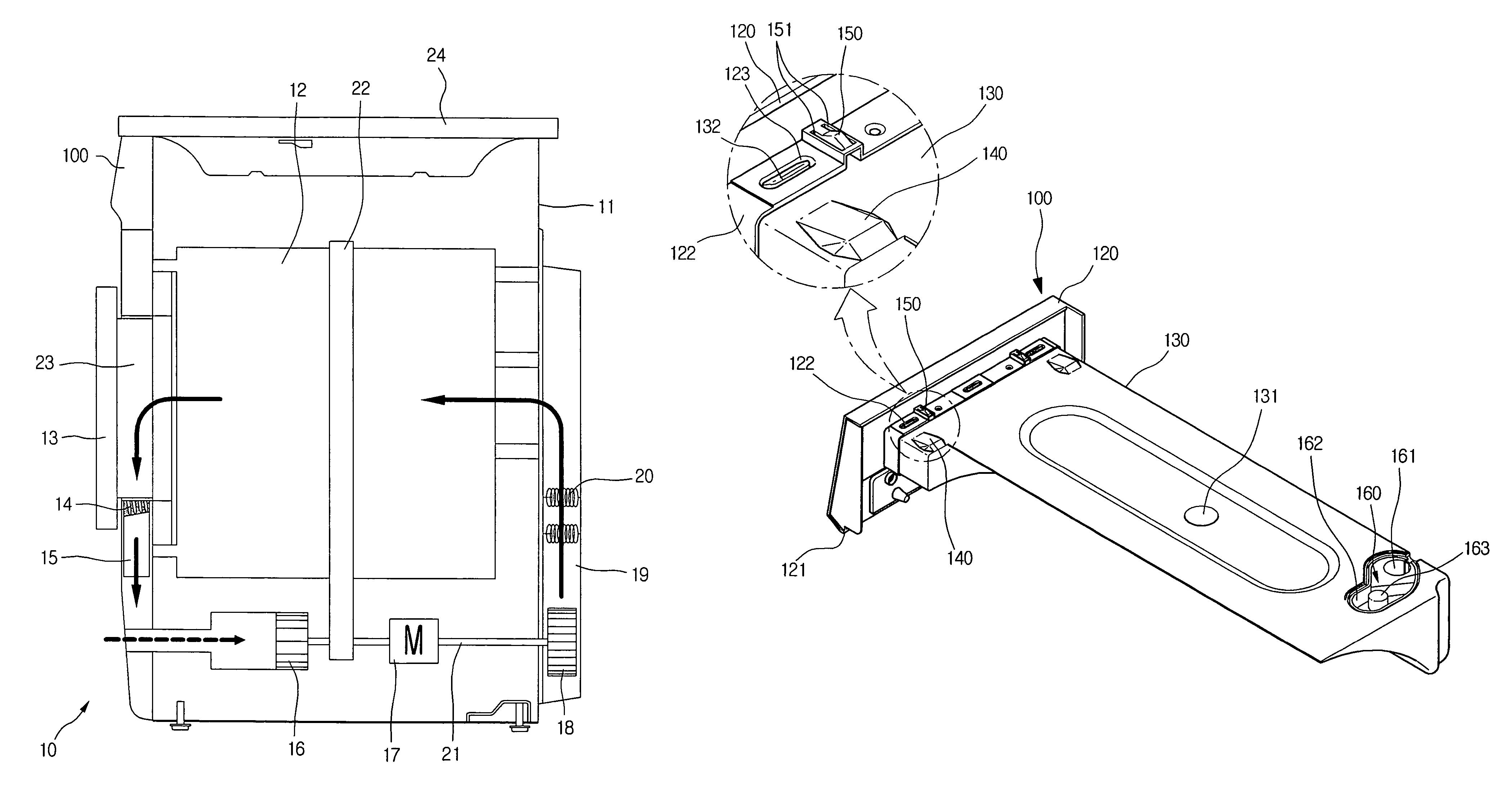 Condensed water storing apparatus of a dryer