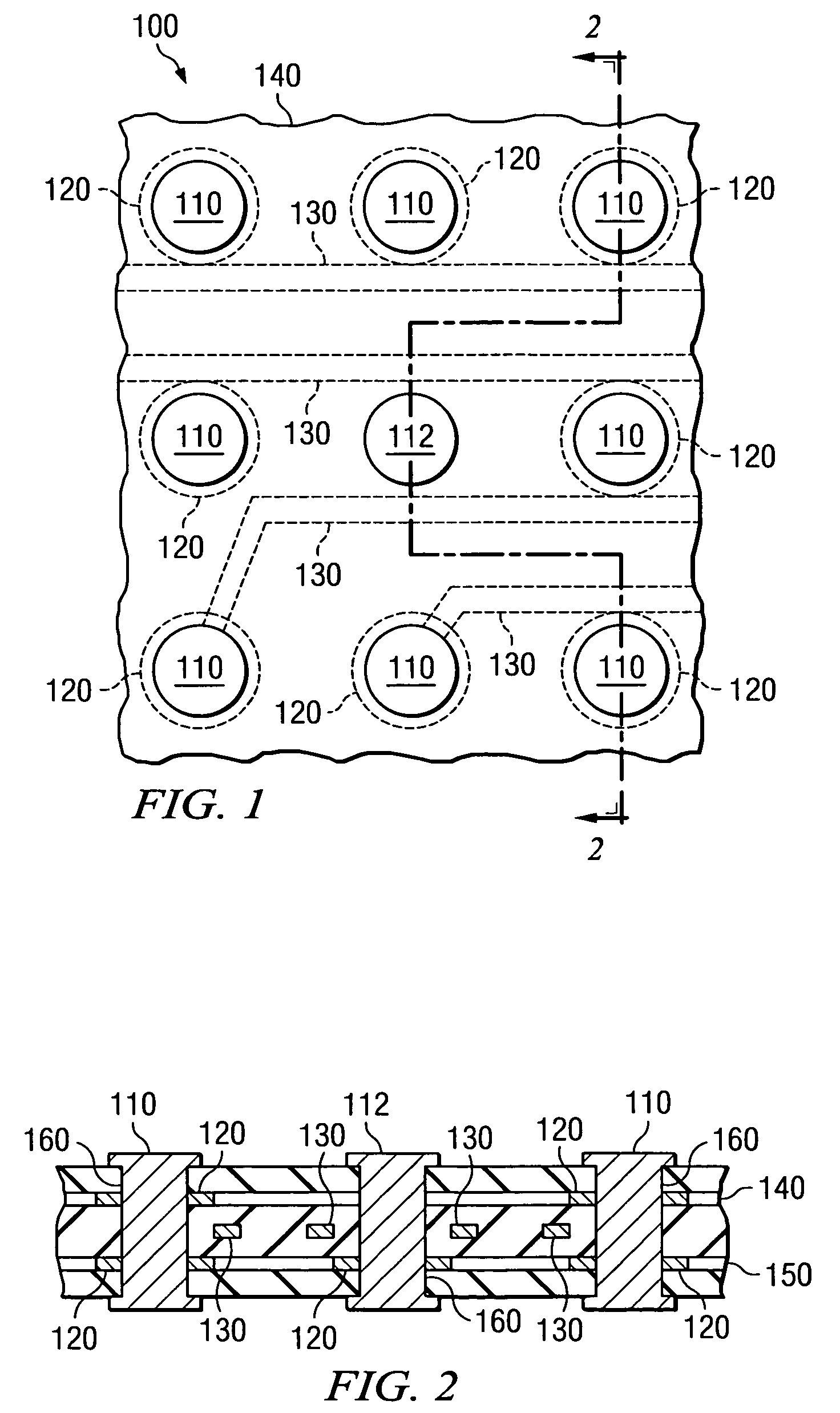 Method for increasing wiring channels/density under dense via fields