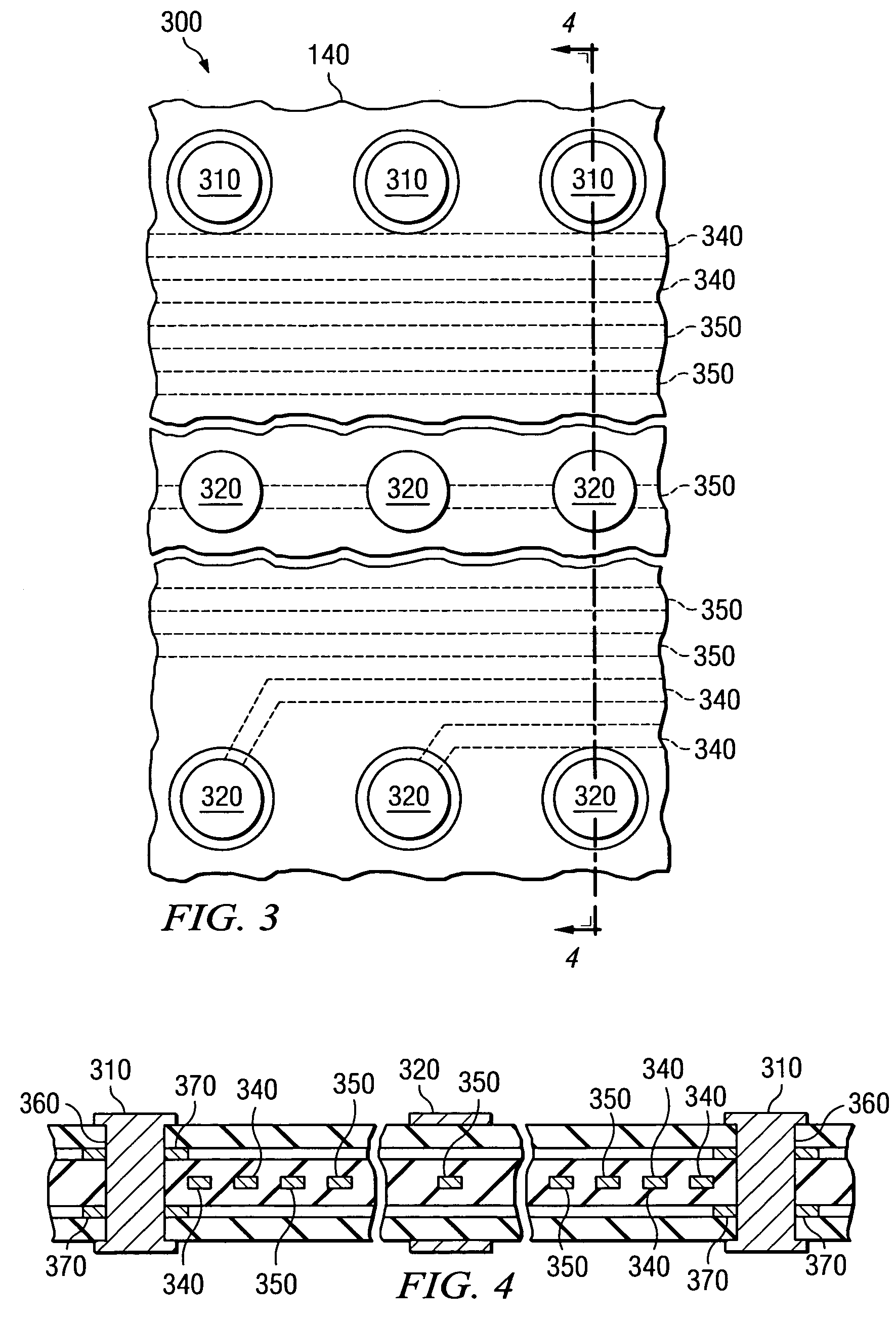 Method for increasing wiring channels/density under dense via fields