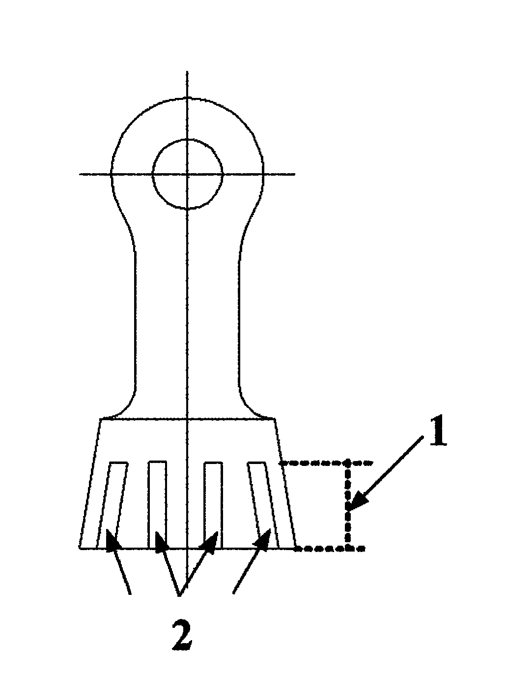 In-situ ceramic partially-reinforced composite material hammerhead for crusher and preparation method