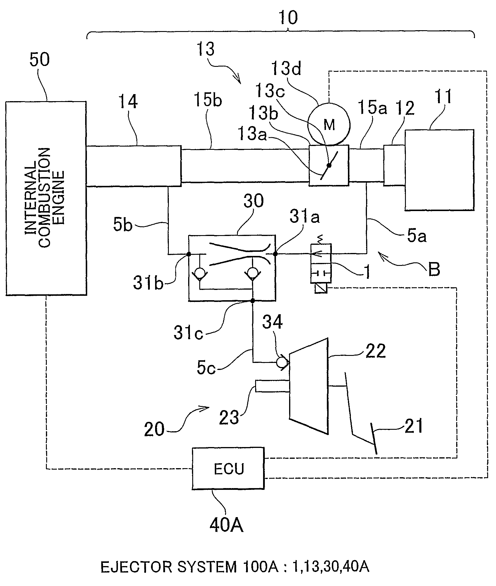 Ejector system for a vehicle and ejector system controller