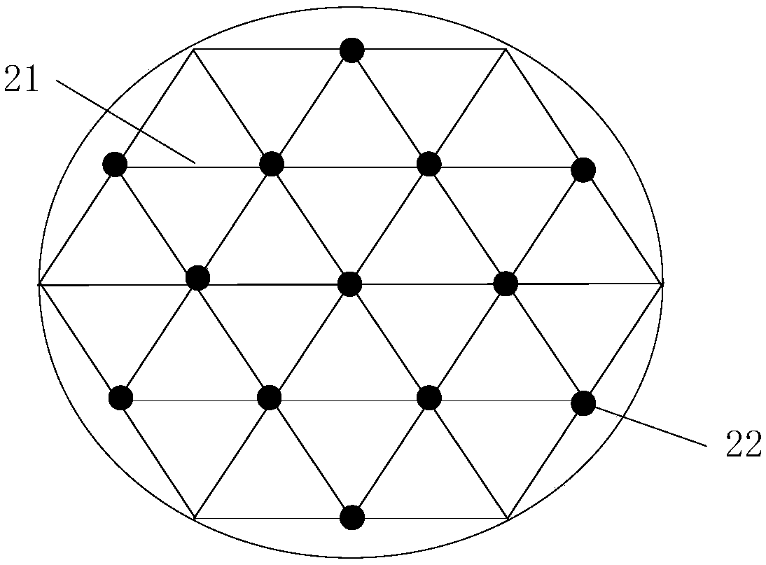 Mesh surface of spaceborne mesh antenna