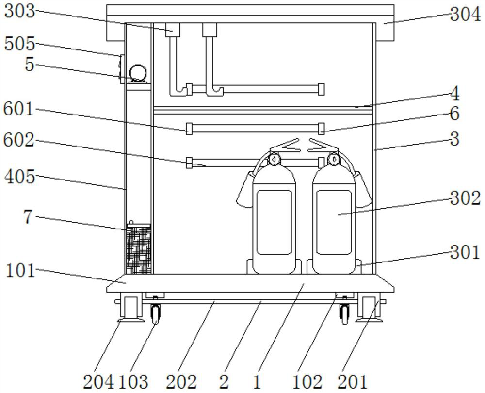 Multifunctional fire extinguishing equipment box