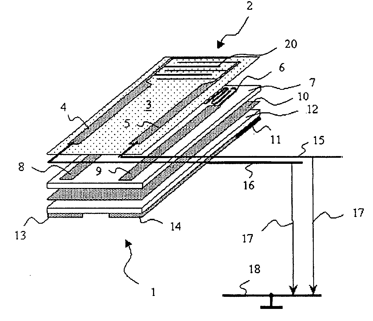 Drift compensation for an impedimetric exhaust gas sensor by variable bias voltage