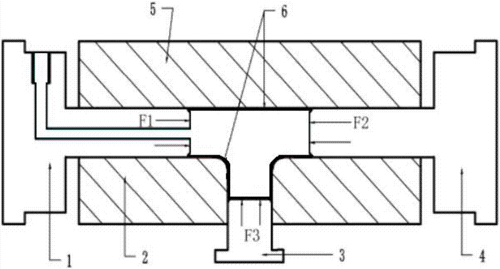 Method for hydraulic forming of tee pipe using teflon film local lubrication