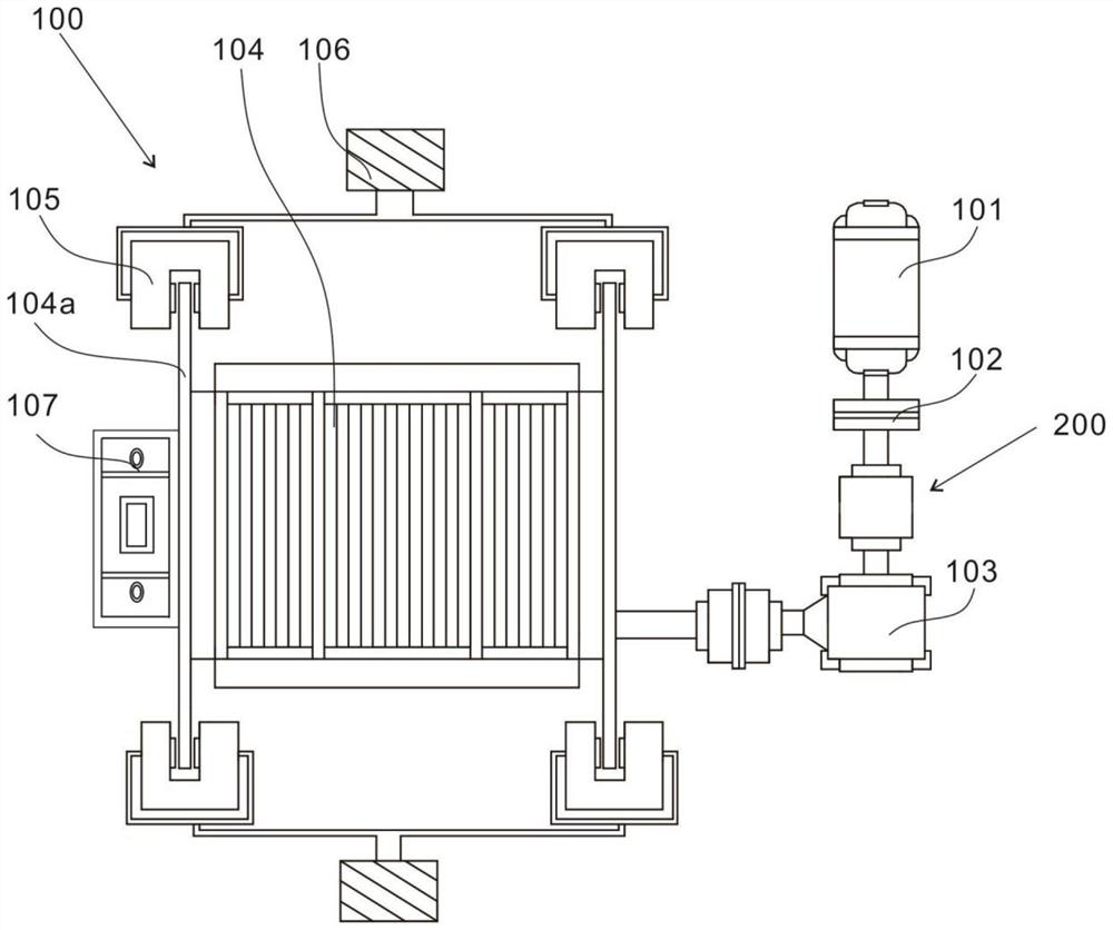 Novel boiler manned maintenance platform traction winch braking device