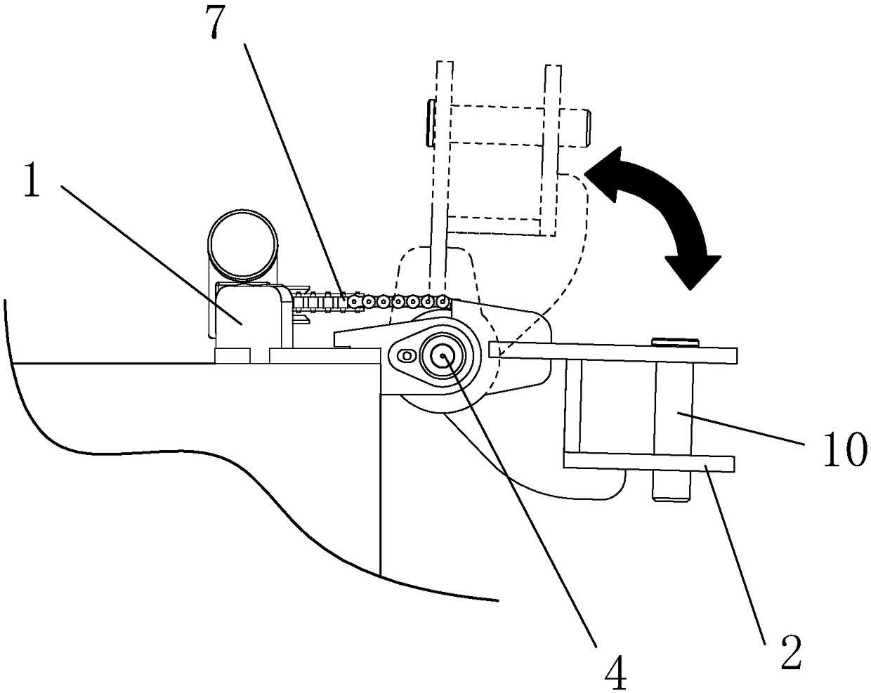 Traction device for an electric floor sweeper