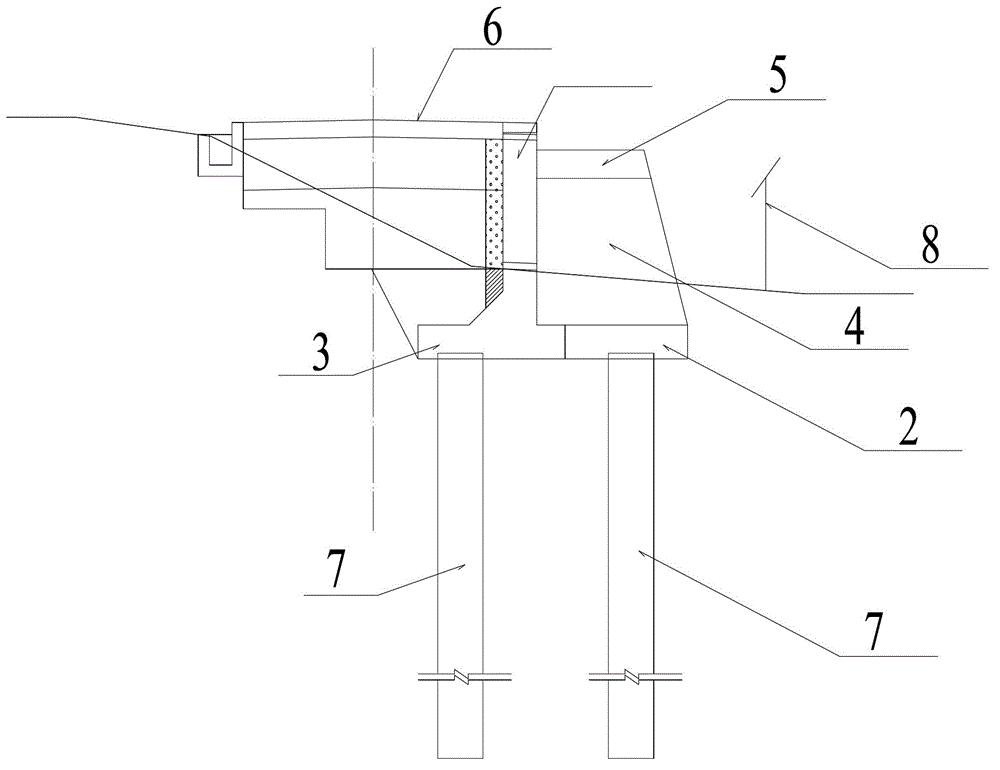 Leaping special-shaped buttress L-shaped retaining wall structure