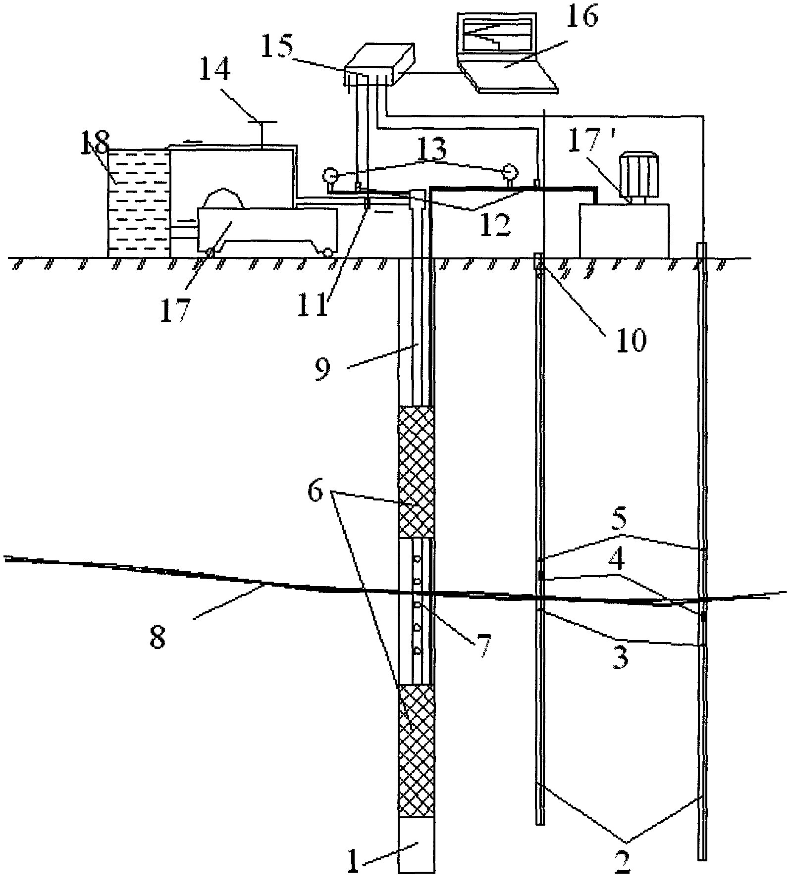 Field test system for transfusion, stress and deformation coupling characteristics of jointed rock mass