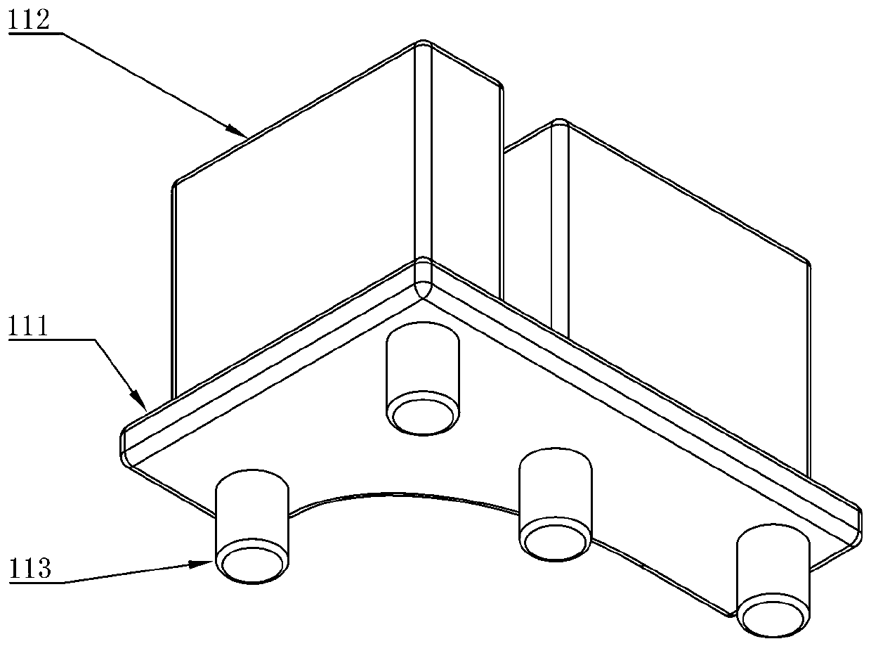 A packing box connector, base and packing box